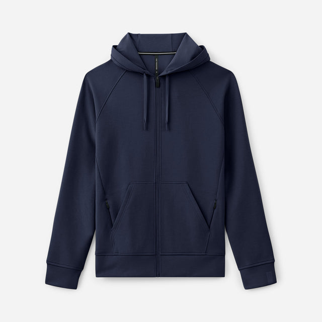 Midweight Tech Hoodie (Full Zip) - Navy/Full Zip